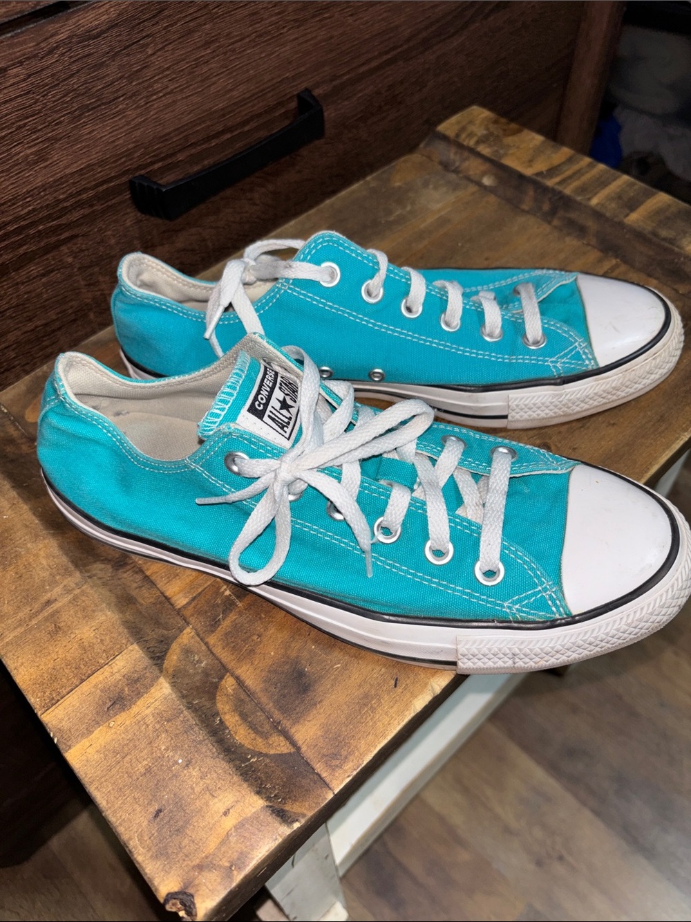 Converse Turquoise Low Top Sneakers